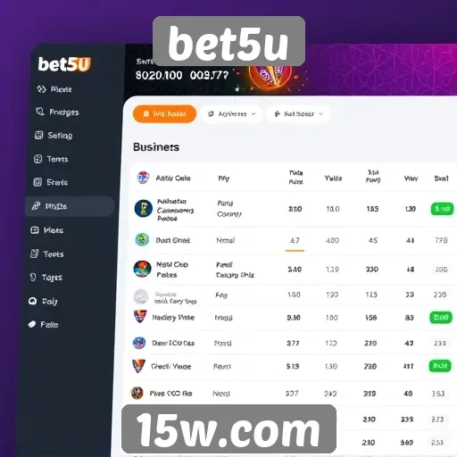 interface do usuário do bet5u é intuitiva e moderna